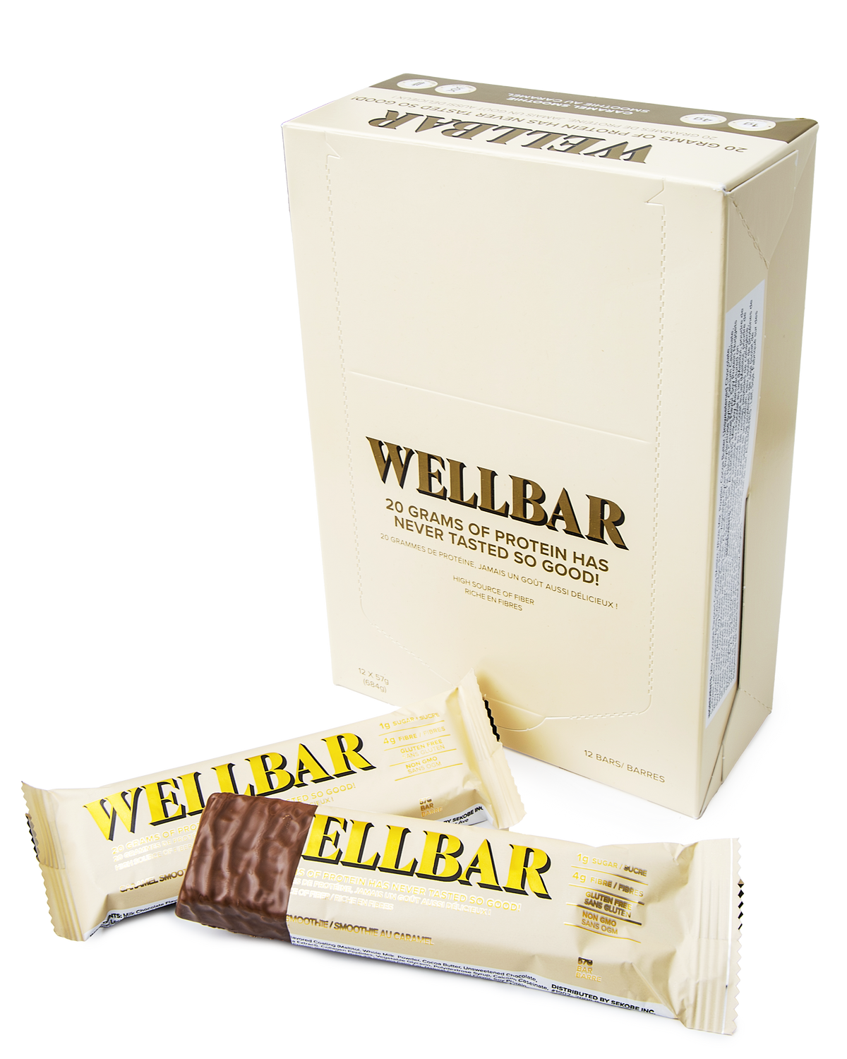 Wellbar Caramel Smoothie high protein bar