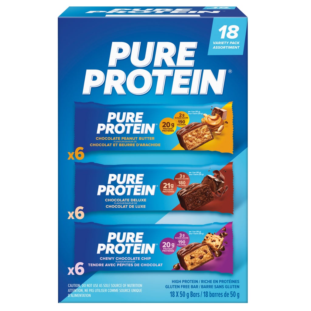 Pure Protein Bars Variety Pack 18 × 50 g