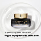 Farm Stay Black Snail and Peptide 9 Perfect Cream - Anti Aging Cream with Peptide Formula - Fights Wrinkles and FIne Lines - Brightens Skin - 55 ml