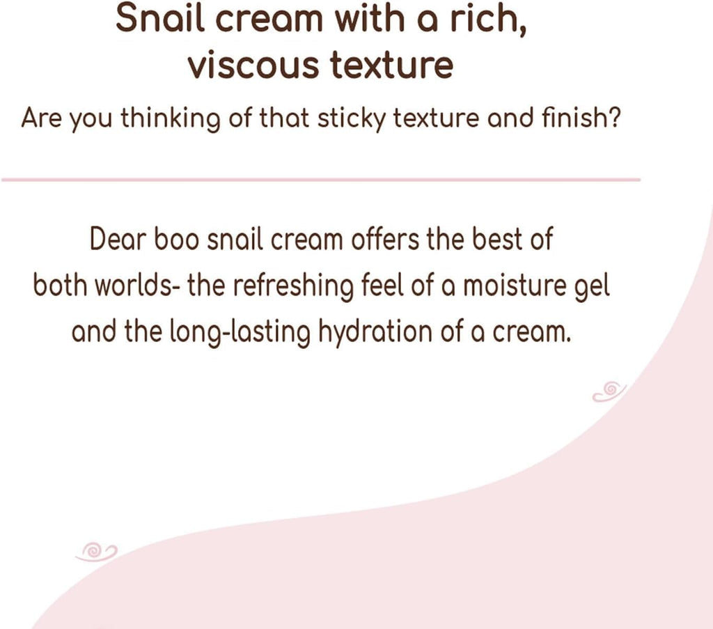 Glass Skin Snail Cream, 80mL – Lightweight Hydrating Facial Moisturizer with Snail Mucin for a Smooth, Radiant-Looking Complexion