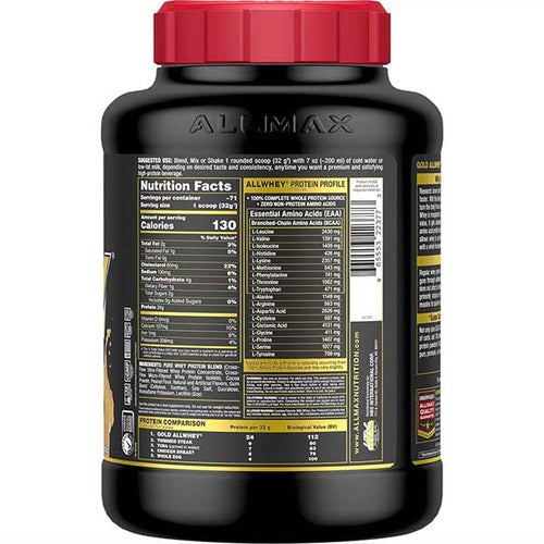 Allmax Gold AllWhey Chocolate Peanut Butter nutrition panel