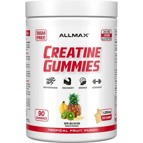 Allmax Creatine Gummies, 90 Gummies Tropical Fruit Punch
