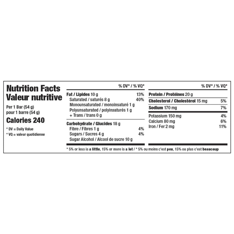 Hexapro Chocolate Chip Cookie Dough nutrition facts