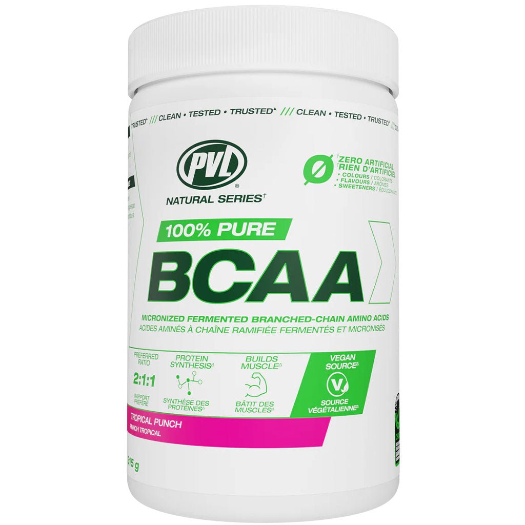 PVL 100% Pure BCAA Powder, 315g Tropical Punch