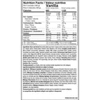 PVL Clean Mass XL Vanilla nutrition panel