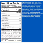 Six Star Whey Protein Plus nutrition panel