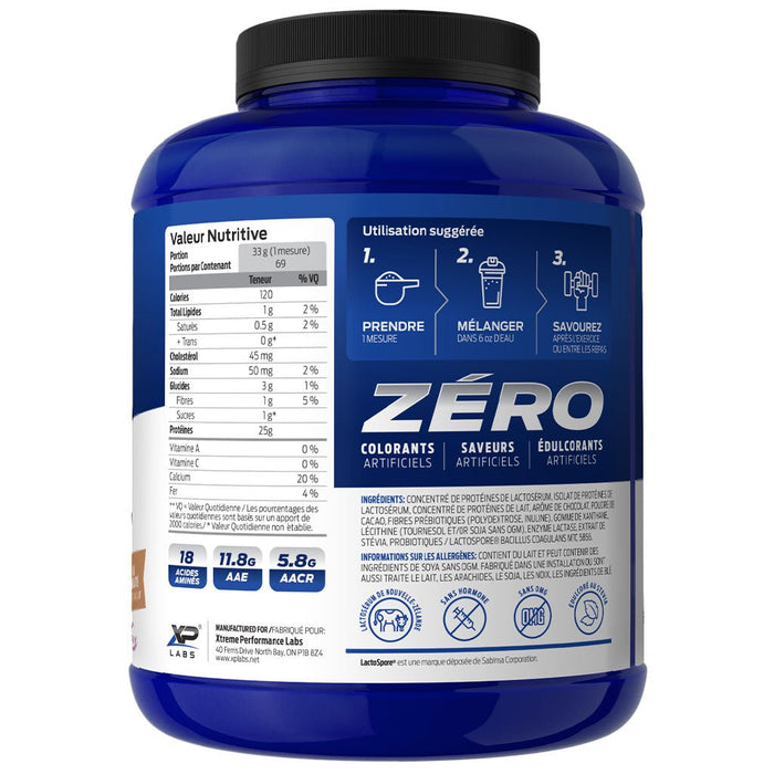 XP Labs Whey XP Milk Chocolate nutrition panel