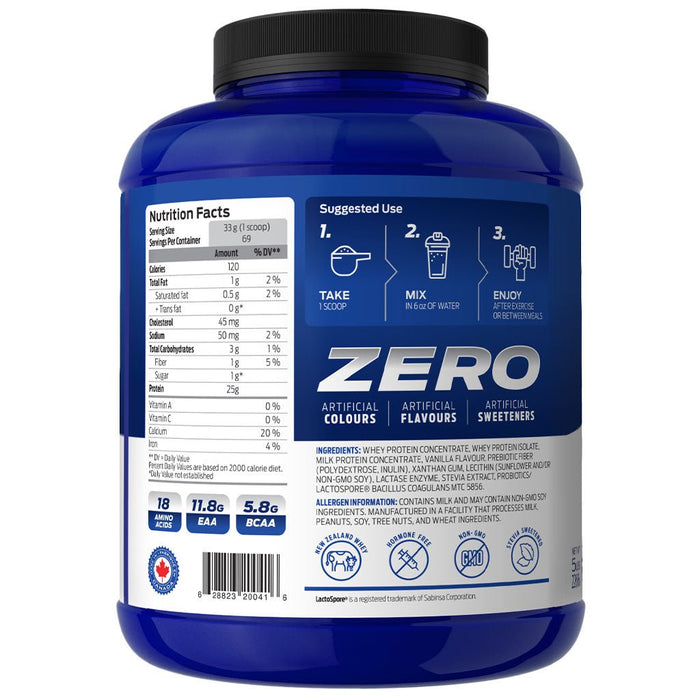 XP Labs Whey XP Vanilla nutrition panel