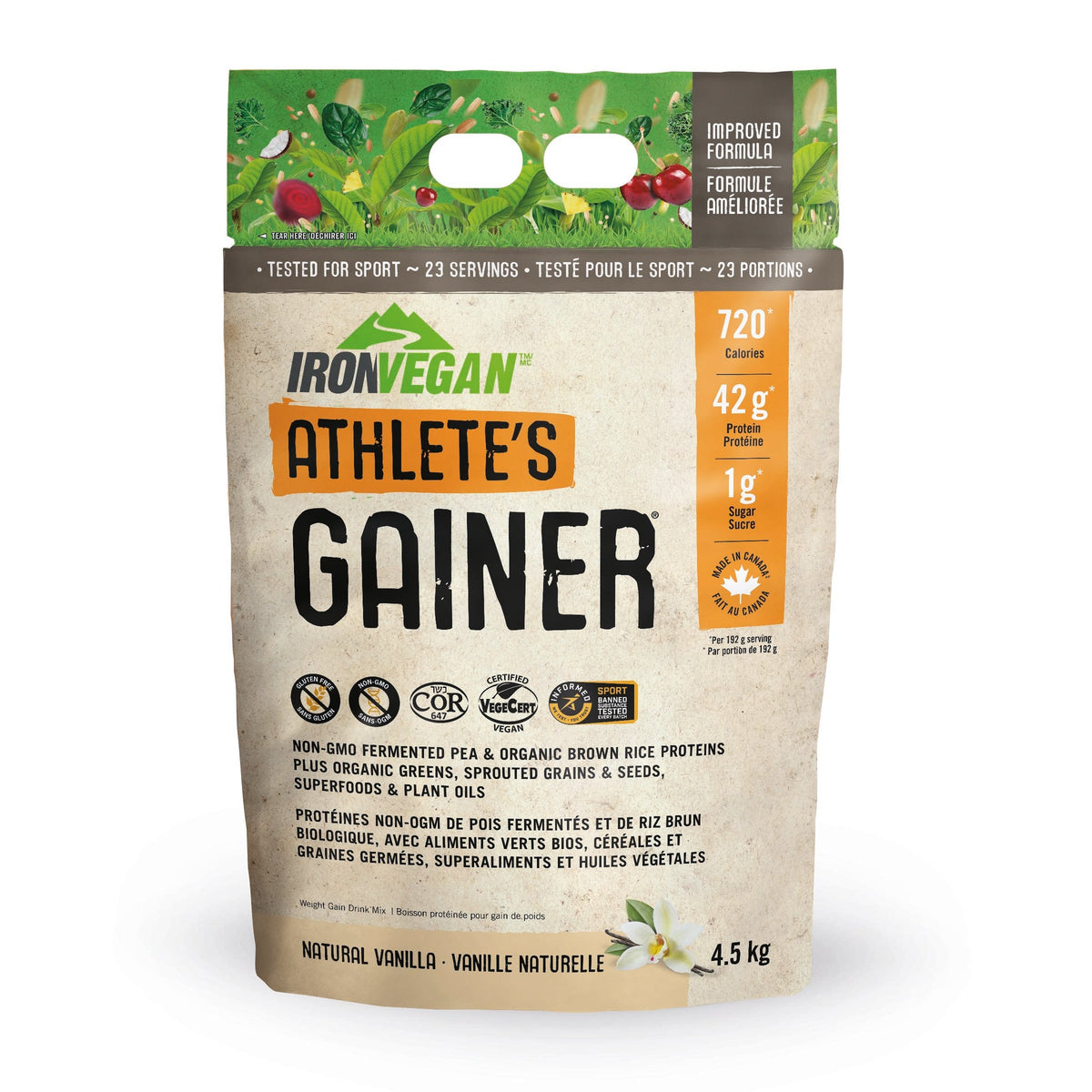 Iron Vegan Athlete's Gainer 4.5kg